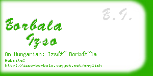 borbala izso business card